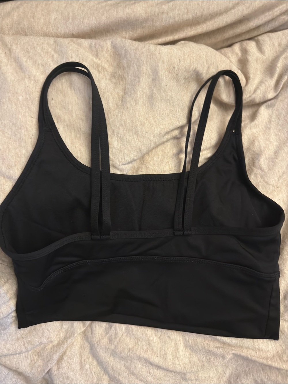 SHEIN Black Double-Strap Sports Bralette